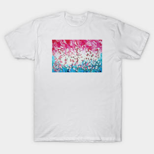 Pink, White and Turquoise T-Shirt